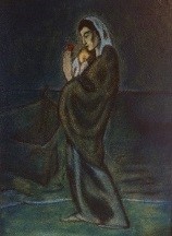 ピカソの海辺の母子像