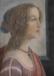 ボッティチェリのシモネッタの肖像を國井正人が模写した絵画2