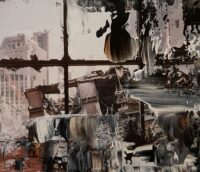 リヒターの手法で描いた9.11題材の絵画